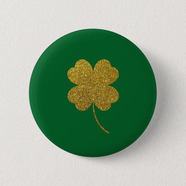 Macaron Rond 5 Cm Shamrock de la Saint-Patrick (Devant)