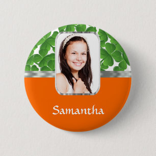 Macaron Rond 5 Cm Shamrock et orange