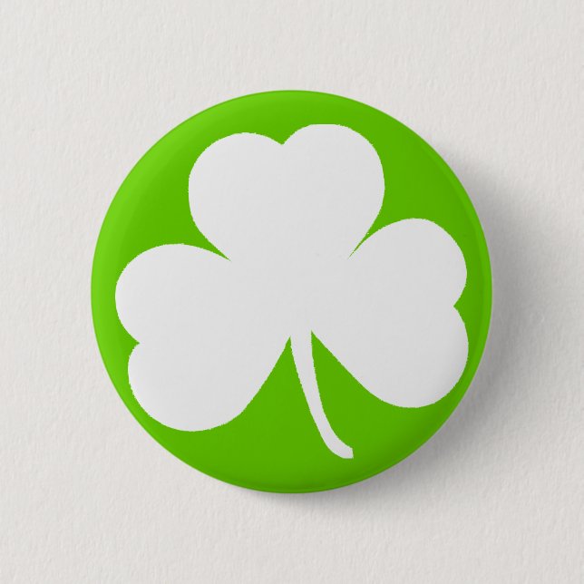 Macaron Rond 5 Cm Shamrock irlandais (Devant)
