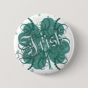 Macaron Rond 5 Cm Shamrock irlandais
