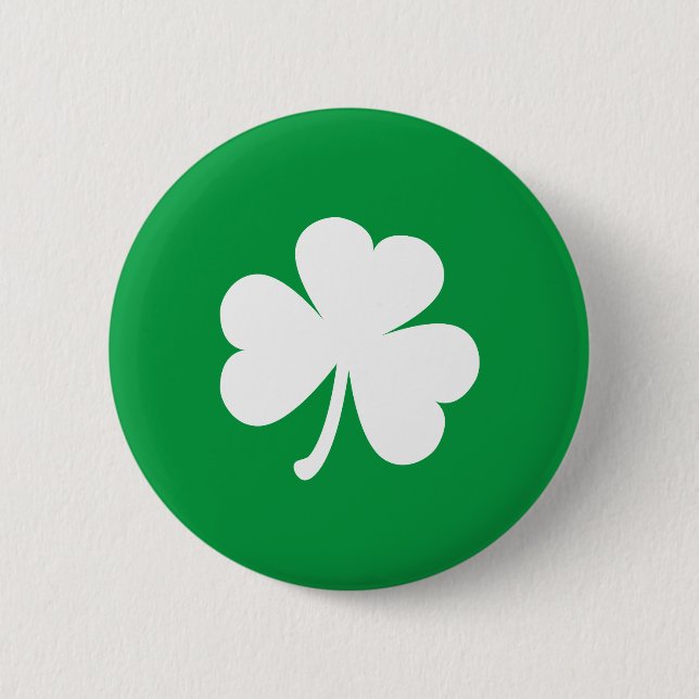 Macaron Rond 5 Cm Shamrock irlandais personnalisable (Devant)