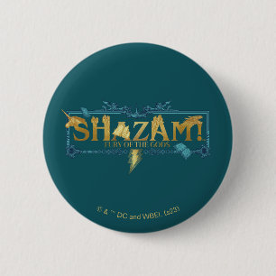 Macaron Rond 5 Cm SHAZAM ! Furie des dieux   Logo mythique