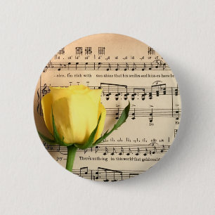 Macaron Rond 5 Cm Sheet Music Yellow Rose