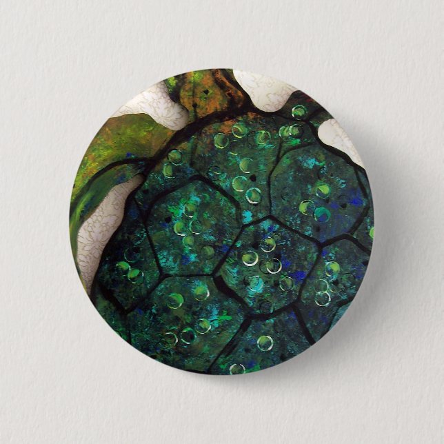 Macaron Rond 5 Cm Sheldon la tortue de mer (Devant)