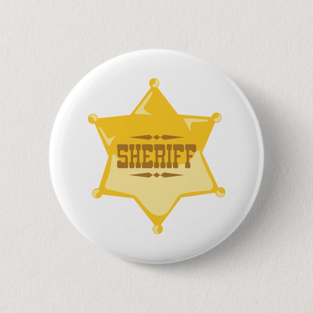 Macaron Rond 5 Cm Sheriff (Devant)