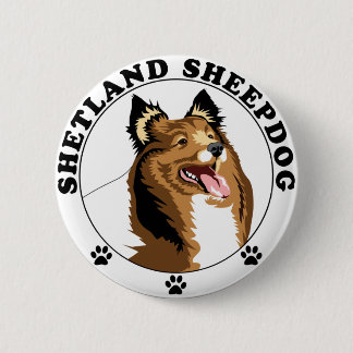 Macaron Rond 5 Cm Shetland Sheepdog - Shelter