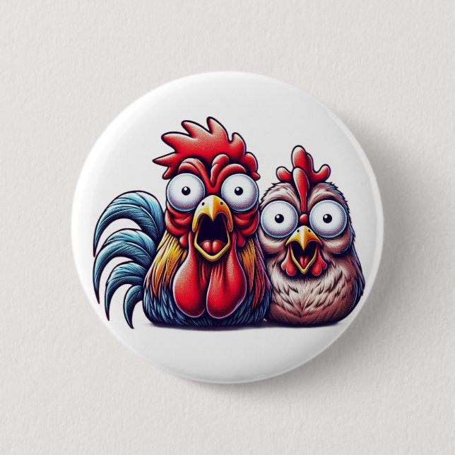 Macaron Rond 5 Cm  Shocked Barnyard Duo Button (Devant)