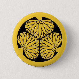 Macaron Rond 5 Cm Shogouns lundi (crête) de Tokugawa