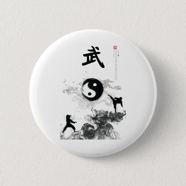 Macaron Rond 5 Cm Shotokan Karate Uniform Karate Outfit Karate Calli (Devant)