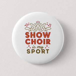Macaron Rond 5 Cm Show Choir est mon sport