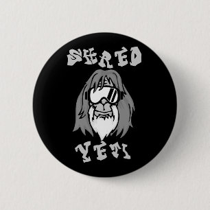 Macaron Rond 5 Cm Shred Yeti - Fun Yeti Bigfoot Sasquatch Snowboardi
