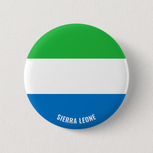 Macaron Rond 5 Cm Sierra Leone Drapeau charmant patriotique