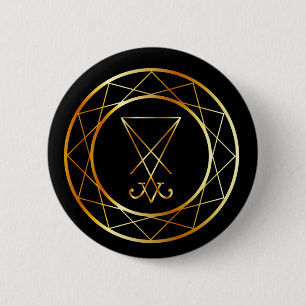 Macaron Rond 5 Cm Sigil de Lucifer