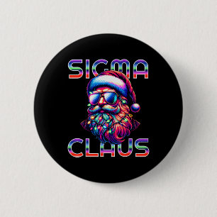 Macaron Rond 5 Cm Sigma Claus drôle de Père Noël Noël Meme Ados Garç