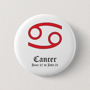 MACARON ROND 5 CM SIGNE D'ASTROLOGIE DU CANCER, SYMBOLE ZODIAC
