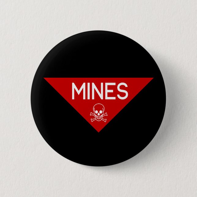 MACARON ROND 5 CM SIGNE DE MINES | SIGNAGE | SYMBOLE (Devant)
