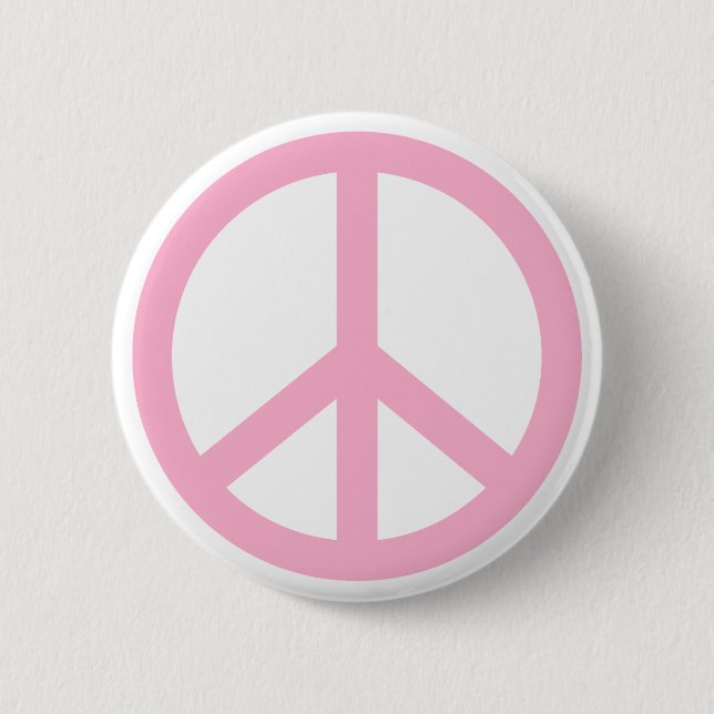 Macaron Rond 5 Cm Signe de paix (Devant)