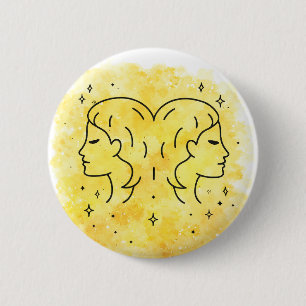 Macaron Rond 5 Cm Signe des Gémeaux