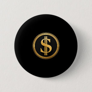 Macaron Rond 5 Cm Signe Dollar Doré D.o.g.e. 4 Juillet 1776 2025 