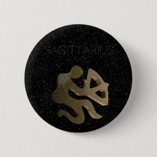 Macaron Rond 5 Cm Signe d'or de Sagittaire