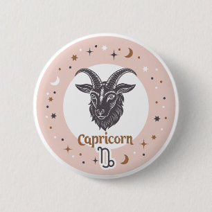 Macaron Rond 5 Cm SIGNE Zodiaque Capricorne