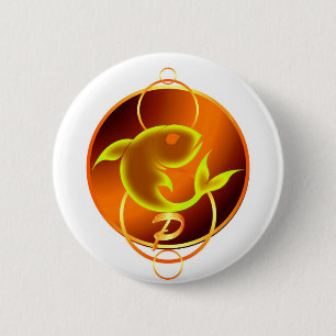 Macaron Rond 5 Cm SIGNE Zodiaque Design de pinces orange