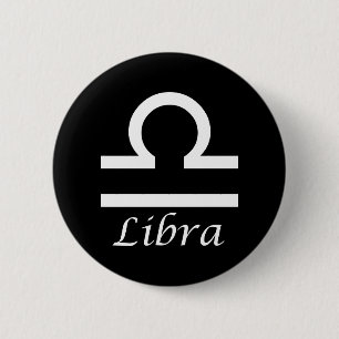 Macaron Rond 5 Cm SIGNE Zodiaque 'Libra'