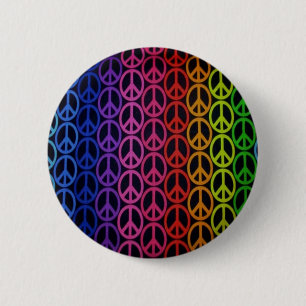 Macaron Rond 5 Cm Signes de paix