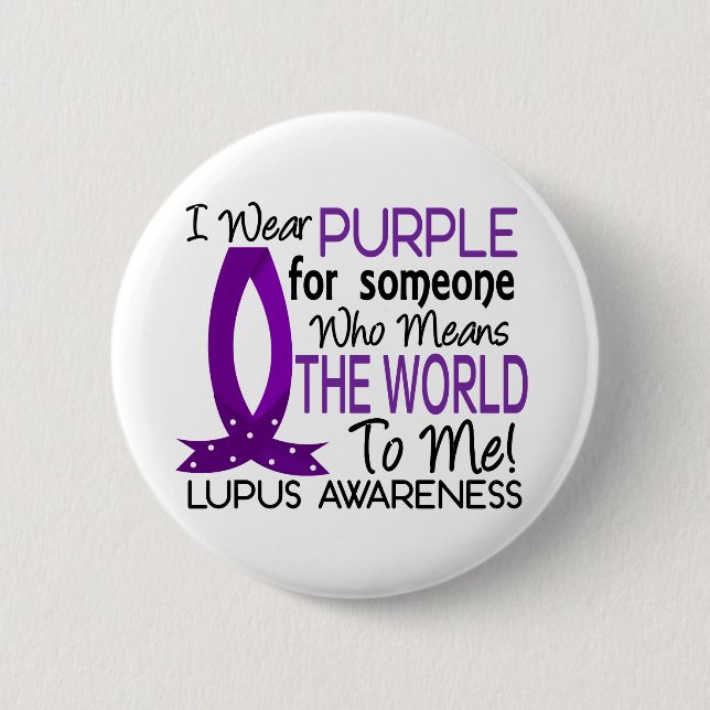 Macaron Rond 5 Cm Signifie le monde à moi lupus (Devant)