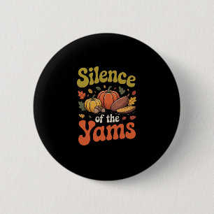 Macaron Rond 5 Cm Silence des ignames drôle de jeu de mots de Thanks