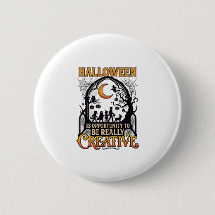 Macaron Rond 5 Cm Silhouette Créatif Enfants Halloween Croissant De