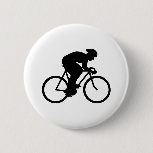 Macaron Rond 5 Cm Silhouette de cycliste