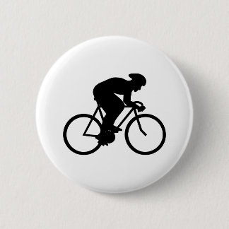 Macaron Rond 5 Cm Silhouette de cycliste