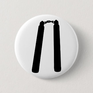 Macaron Rond 5 Cm Silhouette d'ensemble de Nunchaku
