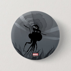 Macaron Rond 5 Cm Silhouette héroïque d'Ant-Man