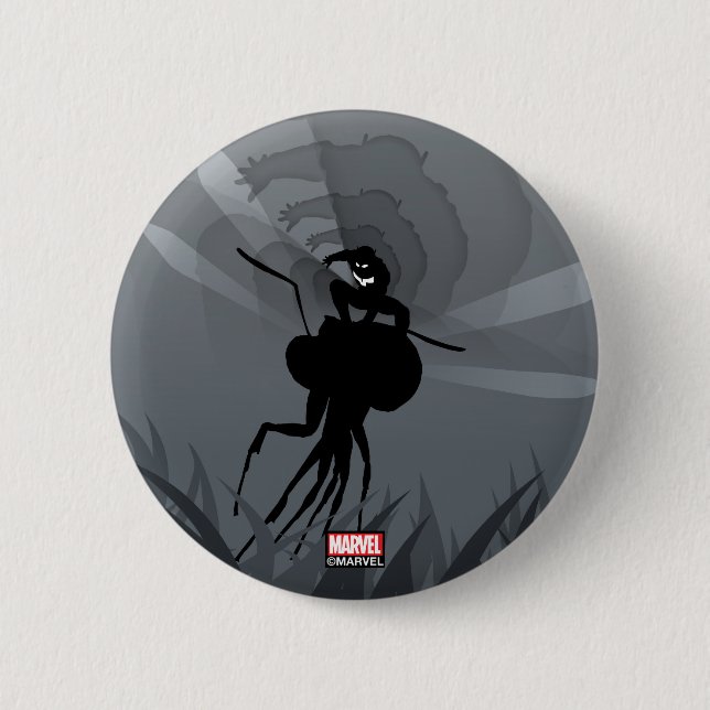 Macaron Rond 5 Cm Silhouette héroïque d'Ant-Man (Devant)