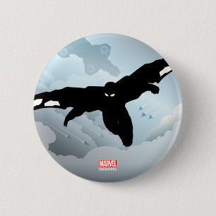 Macaron Rond 5 Cm Silhouette héroïque de Falcon