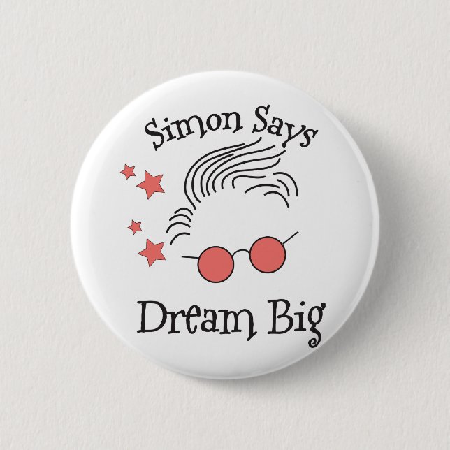 Macaron Rond 5 Cm Simon Dit Dream Big (Devant)