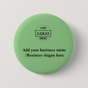 Macaron Rond 5 Cm Simple élégant logo personnalisé ici bouton de l'e