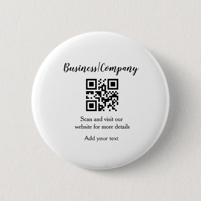 Macaron Rond 5 Cm Simple entreprise site web code-barres QR ajouter  (Devant)