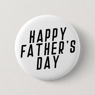 Macaron Rond 5 Cm Simple Happy Father's Day Typography   Pin Button