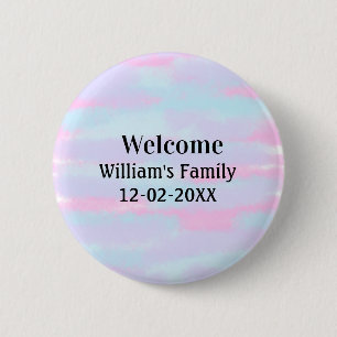 Macaron Rond 5 Cm simple logo monogramme minimal accueil personnalis
