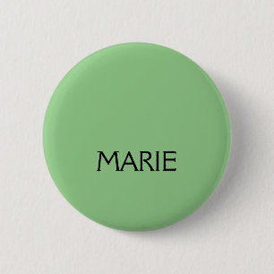 MACARON ROND 5 CM SIMPLE MINIMAL GREEN ADD YOUR NAME TEXT GIFT 