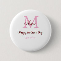simple minimum de jour mère monogramme nom rose te