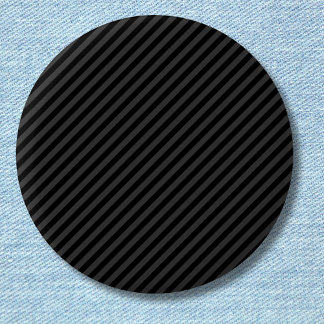 Macaron Rond 5 Cm Simples bandes diagonales noires et fumantes noire