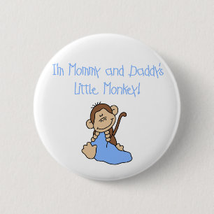 Macaron Rond 5 Cm Singe de maman et de papa - T-shirts et cadeaux