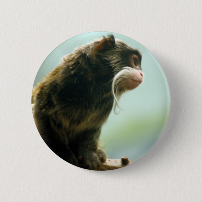 Macaron Rond 5 Cm Singe de Tamarin (Devant)