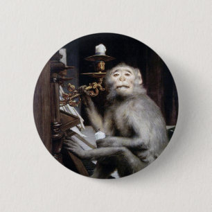 Macaron Rond 5 Cm Singe souriant