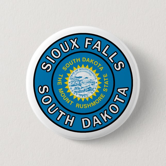 Macaron Rond 5 Cm Sioux Falls Dakota du Sud (Devant)