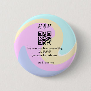 Macaron Rond 5 Cm Site web de mariage rsvp q r code ajouter nom text